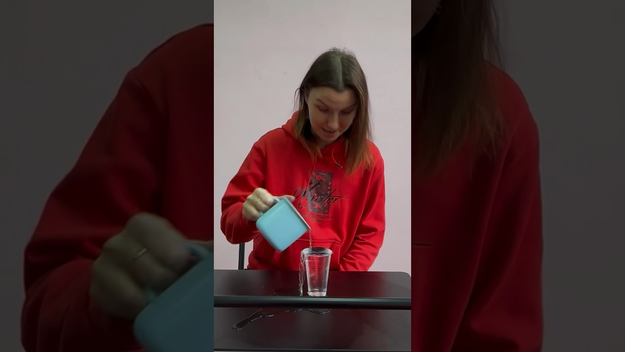 Pour, Fill up, spill some WATER 💦 #engishteacher #english #funny #holubka_eng #learn