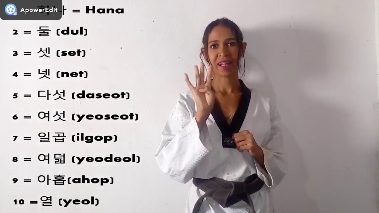 CONTAGEM EM COREANO DE 1 AO 20 TAEKWONDO