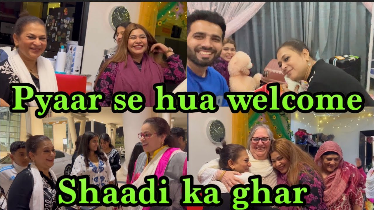 Shaadi ka ghar😍Pyaar se hua swagat hamara🌹 @moonzarindarbar8262 |Shezaan Shaikh Vlogs #wedding