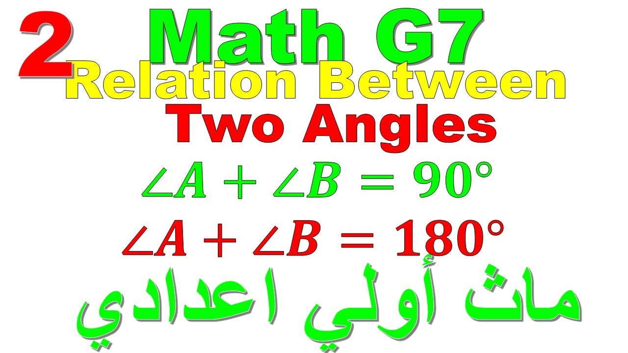 Relation Between Two Angles I ماث أولي اعدادى I Geometry I هندسة لغات I حلقة2