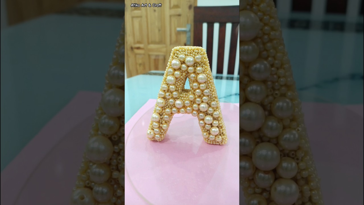 DIY Bead Alphabet Stand 😍 | Create a Stunning Bead Letter Stand #shorts #diy #art #cute #love
