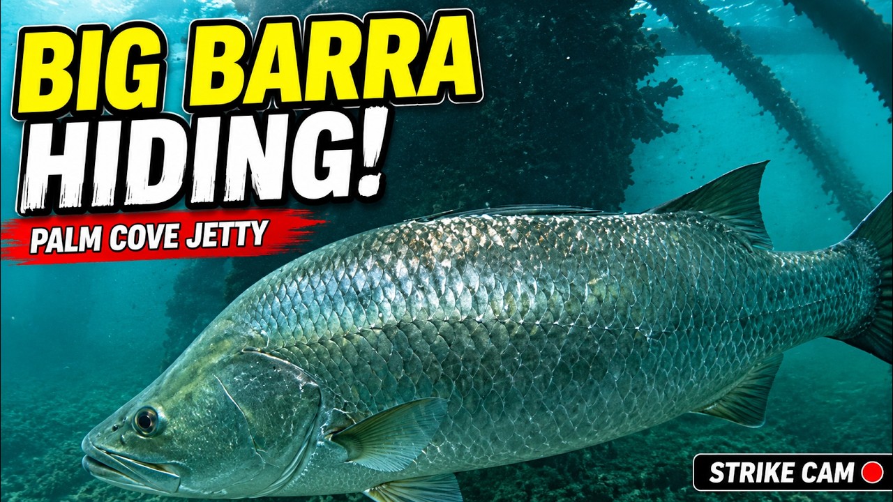 Under Palm Cove Jetty… Something BIG Was Hiding (Strike Cam)