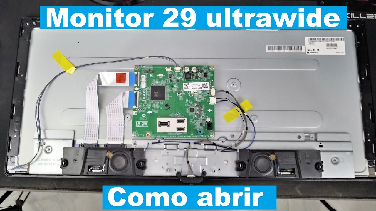 Monitor LG Ultrawide 29UM68-P como desmontar e tentativa de conserto.