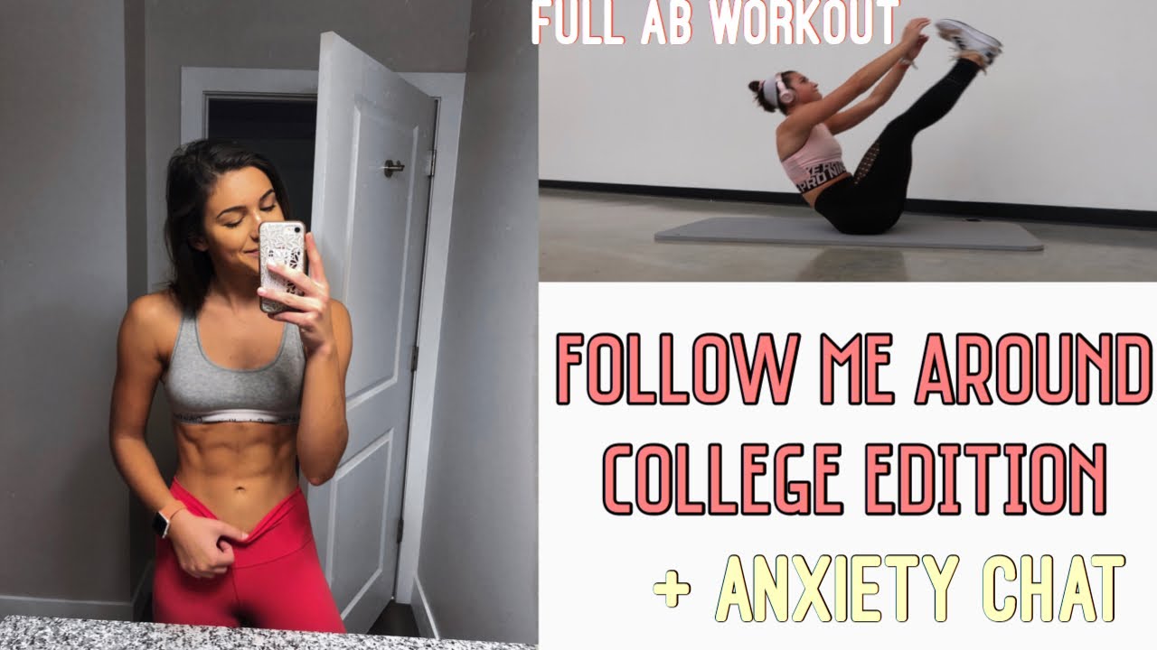 DAY IN THE LIFE OF A COLLEGE STUDENT ~ MENTAL HEALTH CHATS ~ AB WORKOUT