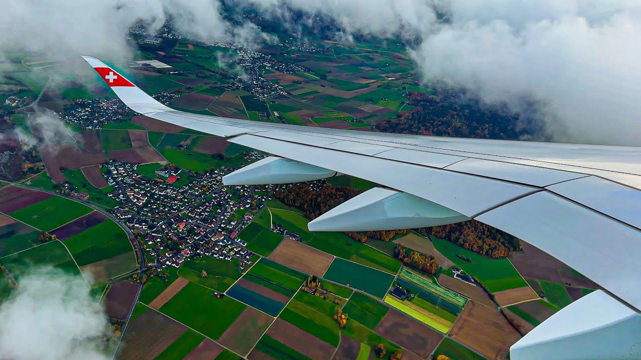 [4K] Full Flight | SWISS | Airbus A350-900 | Zurich (ZRH) - Düsseldorf (DUS) | LX1016 | HB-IFA