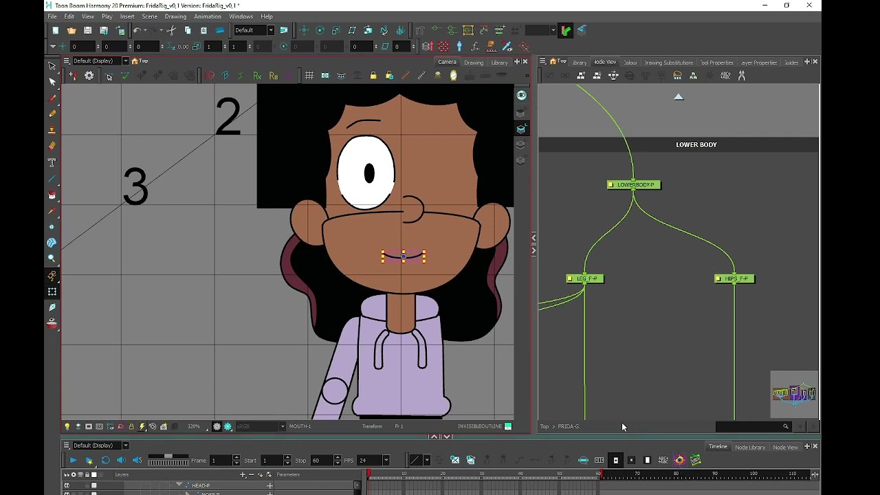Toon Boom - Frida Rigging - 2 Jerarquia y Pivotes