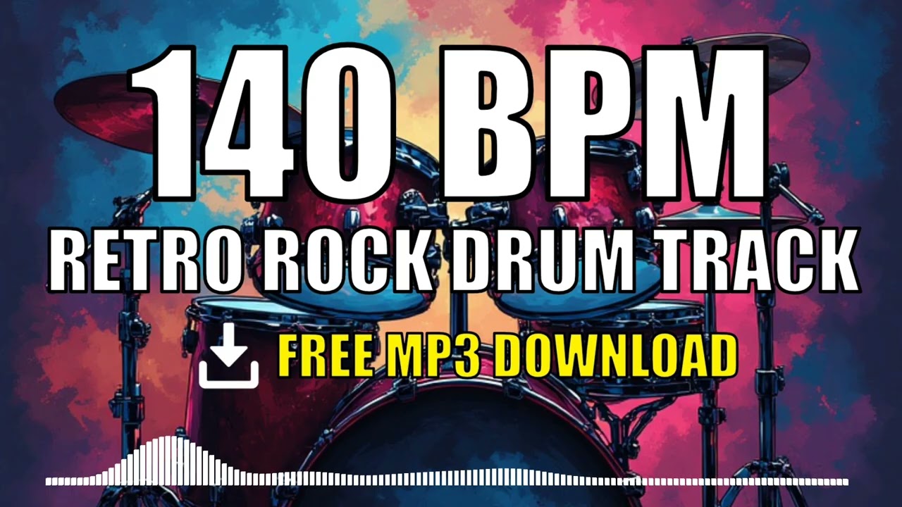 🎸 Retro Rock Drum Track #02 – 140 BPM | FREE MP3 DOWNLOAD 🥁