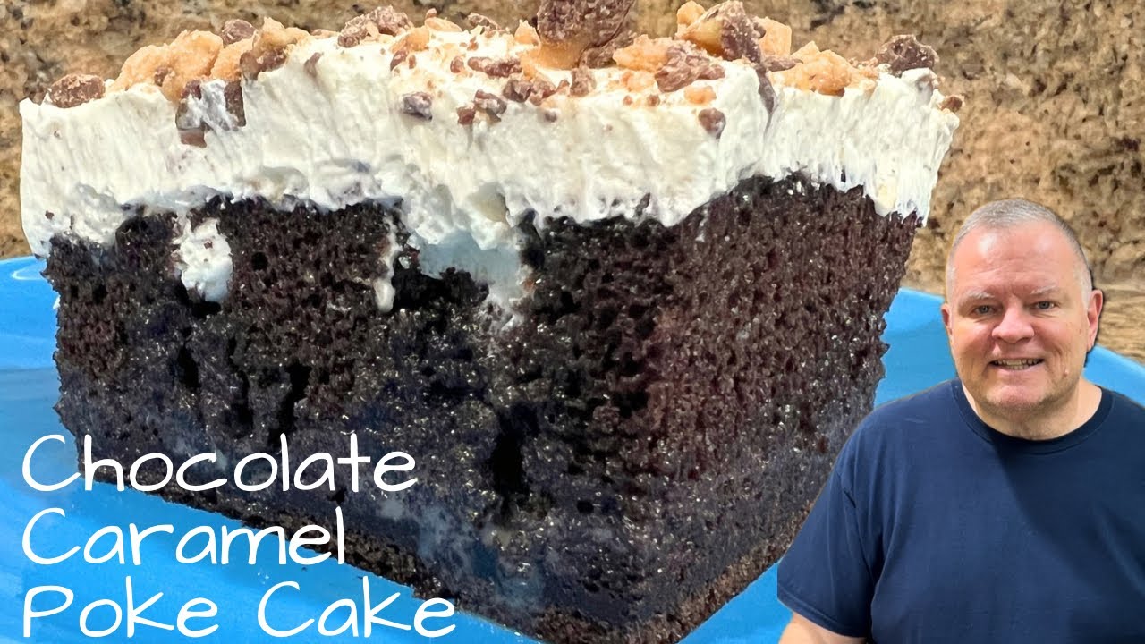Chocolate Caramel Poke Cake - A Super Moist Cake with a Winning Combination of Flavors!
