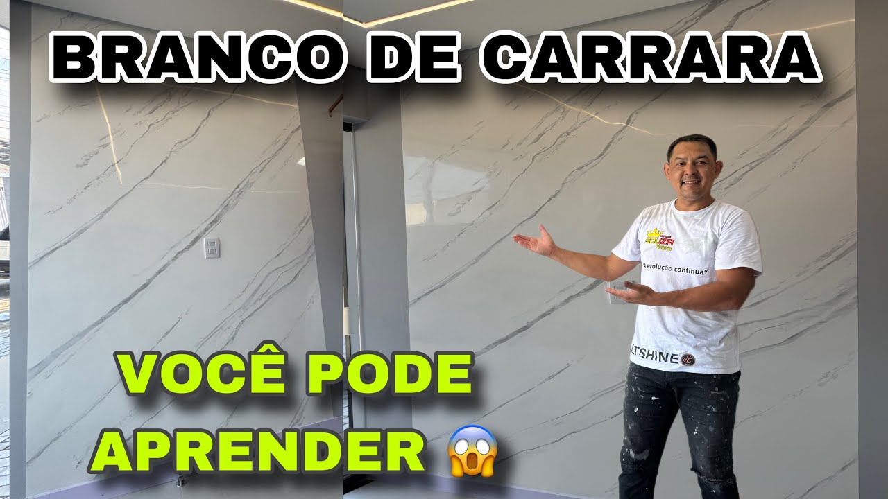 COMO FAZER EFEITO MÁRMORE BRANCO CARRARA #efeitomarmore #arquitetura #obras