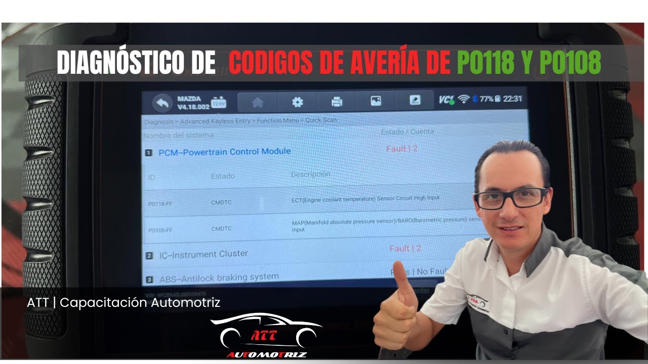¿Qué relación tienen los códigos de avería P0118 y P0108 con estas fallas?
