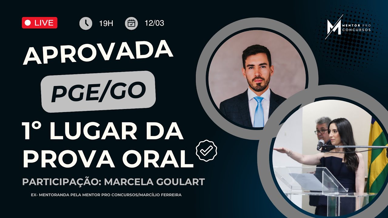 🔴 Como Passei em 1º Lugar na Prova Oral da PGE/GO | Entrevista com Marcela Goular 🎤⚖️