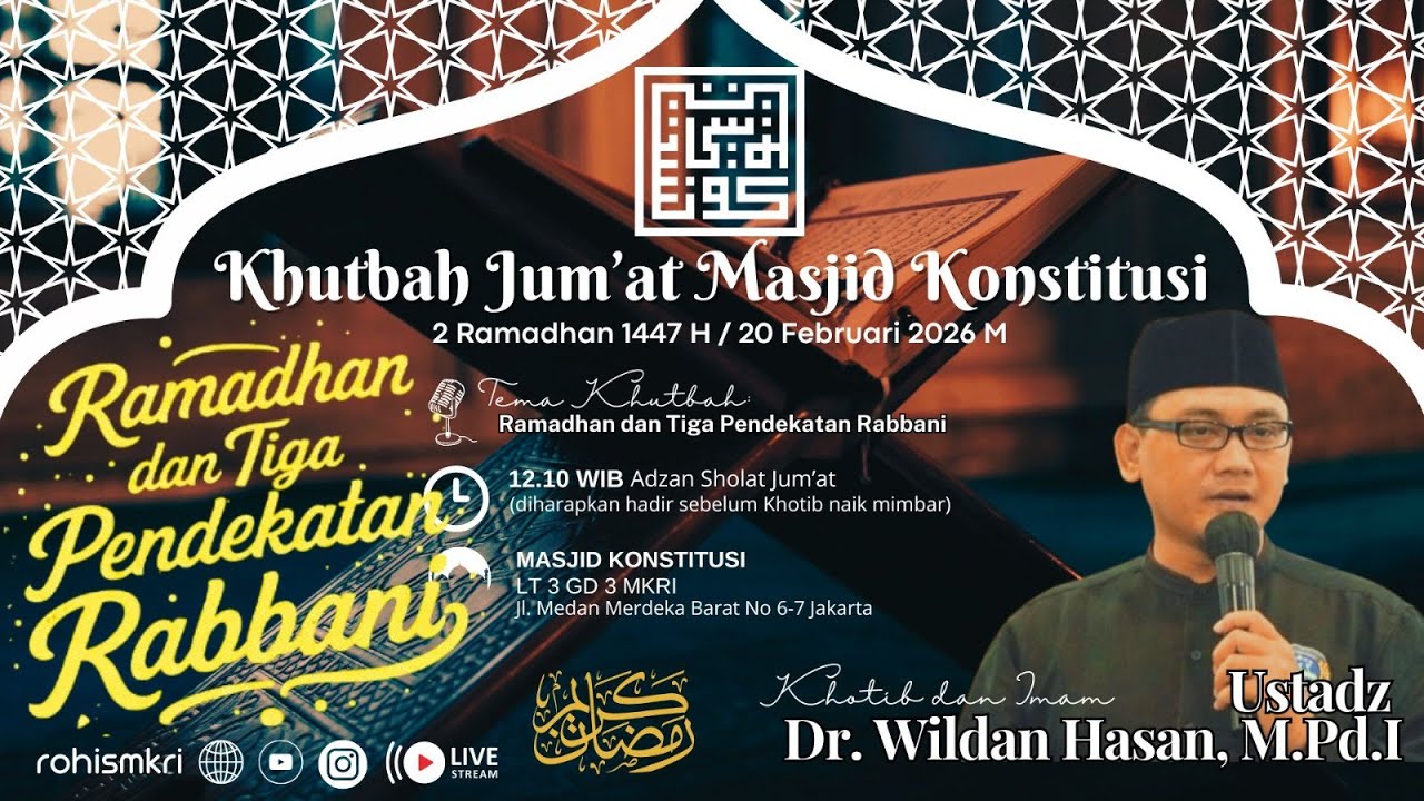 Ustadz Dr. Wildan Hasan M.pd.I . Ramadhan Dan Tiga Pendekatan Rabbani .