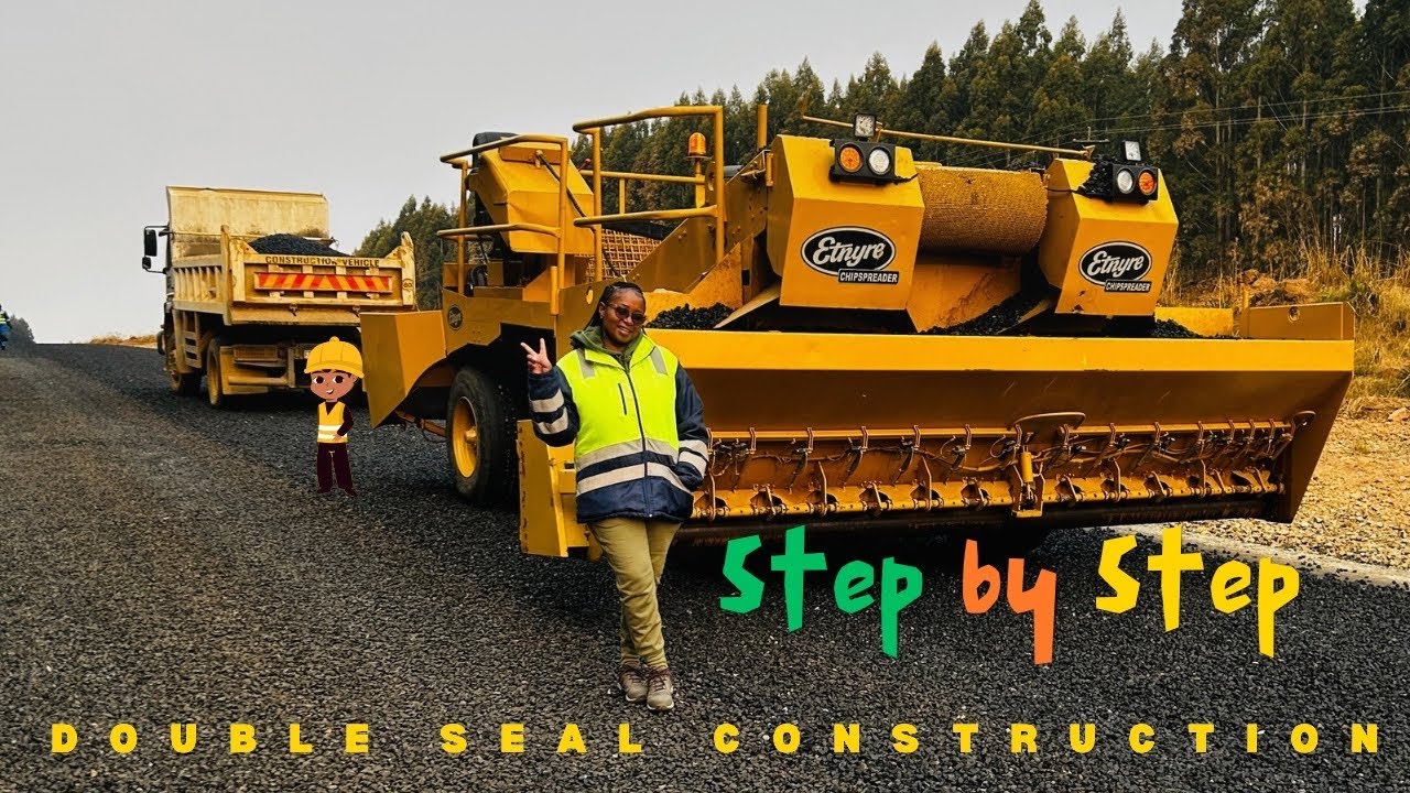 Double seal process step by step #minivlog #seal #bitumen #sealstones