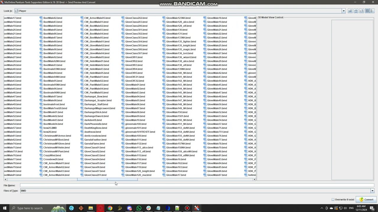 Getting an BMD file item MU online