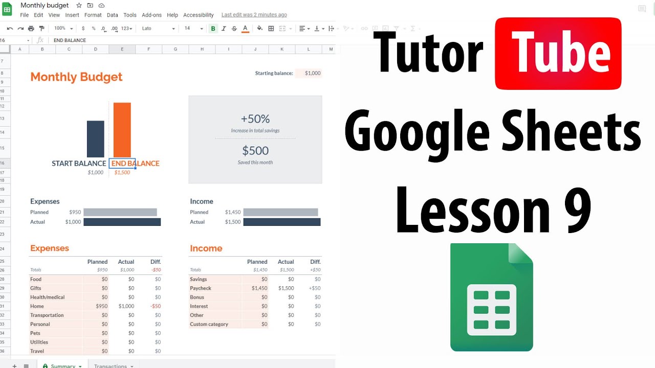 Google Sheets Tutorial - Lesson 9 - Format Text