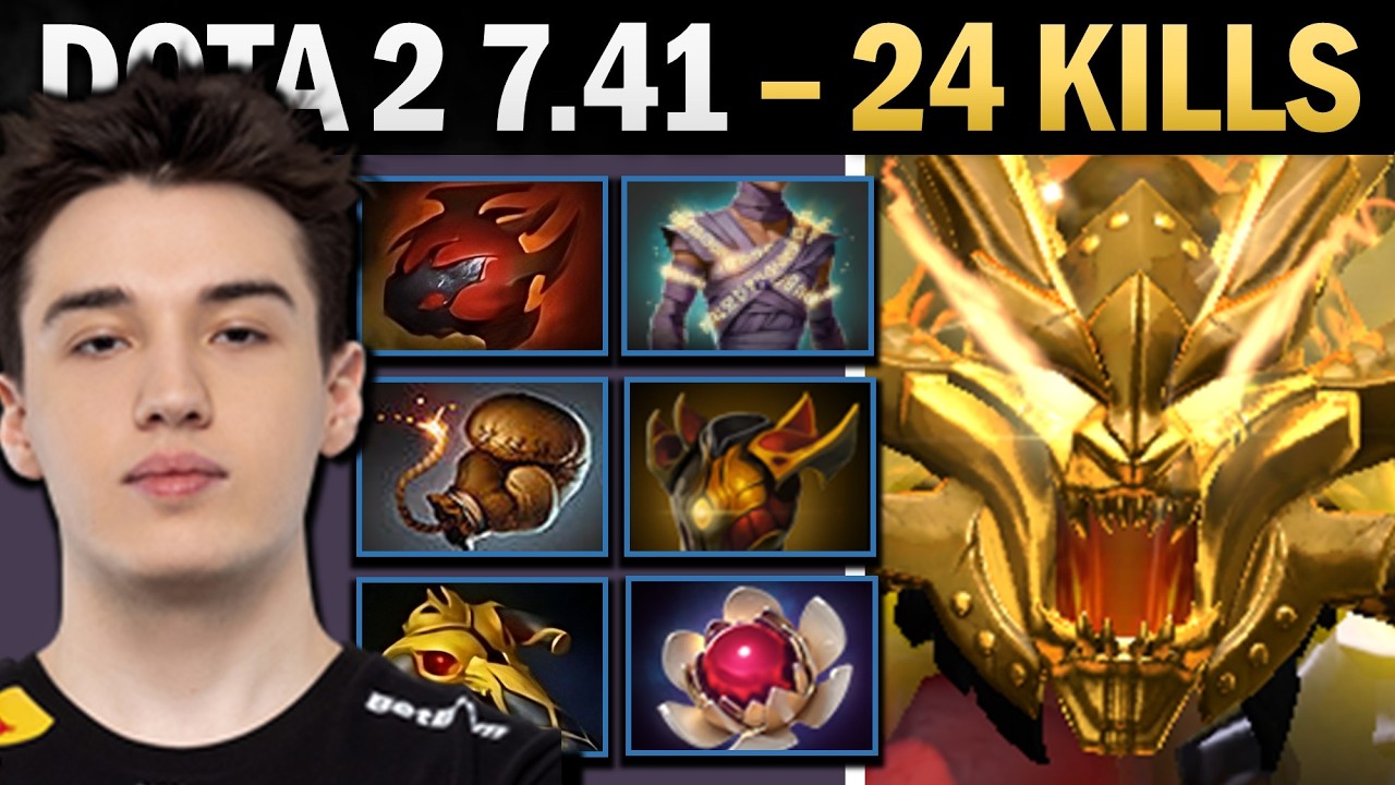 Axe Dota 2 7.41 with 24 Kills and Consecrated Wraps - Dota Gameplay