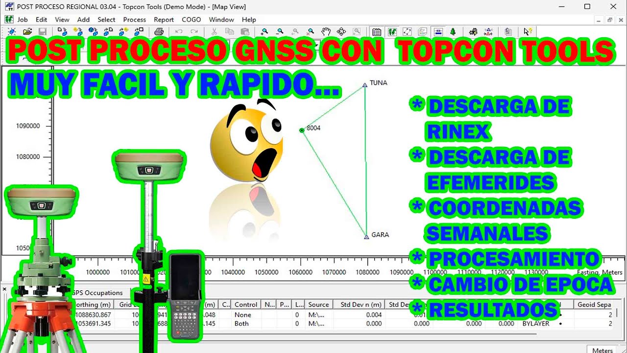 POST PROCESO GNSS CON TOPCON TOOLS.... MUY FACIL Y RAPIDO....