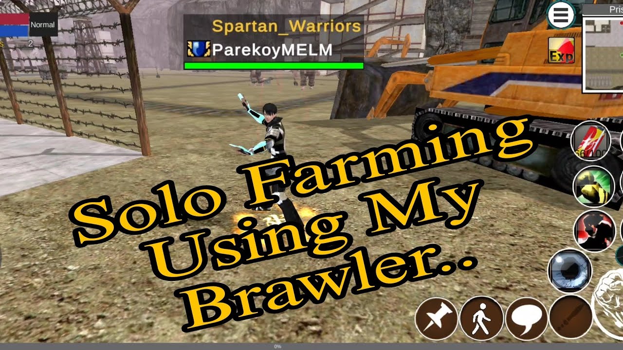 Solo farming using my brawler at prison 
