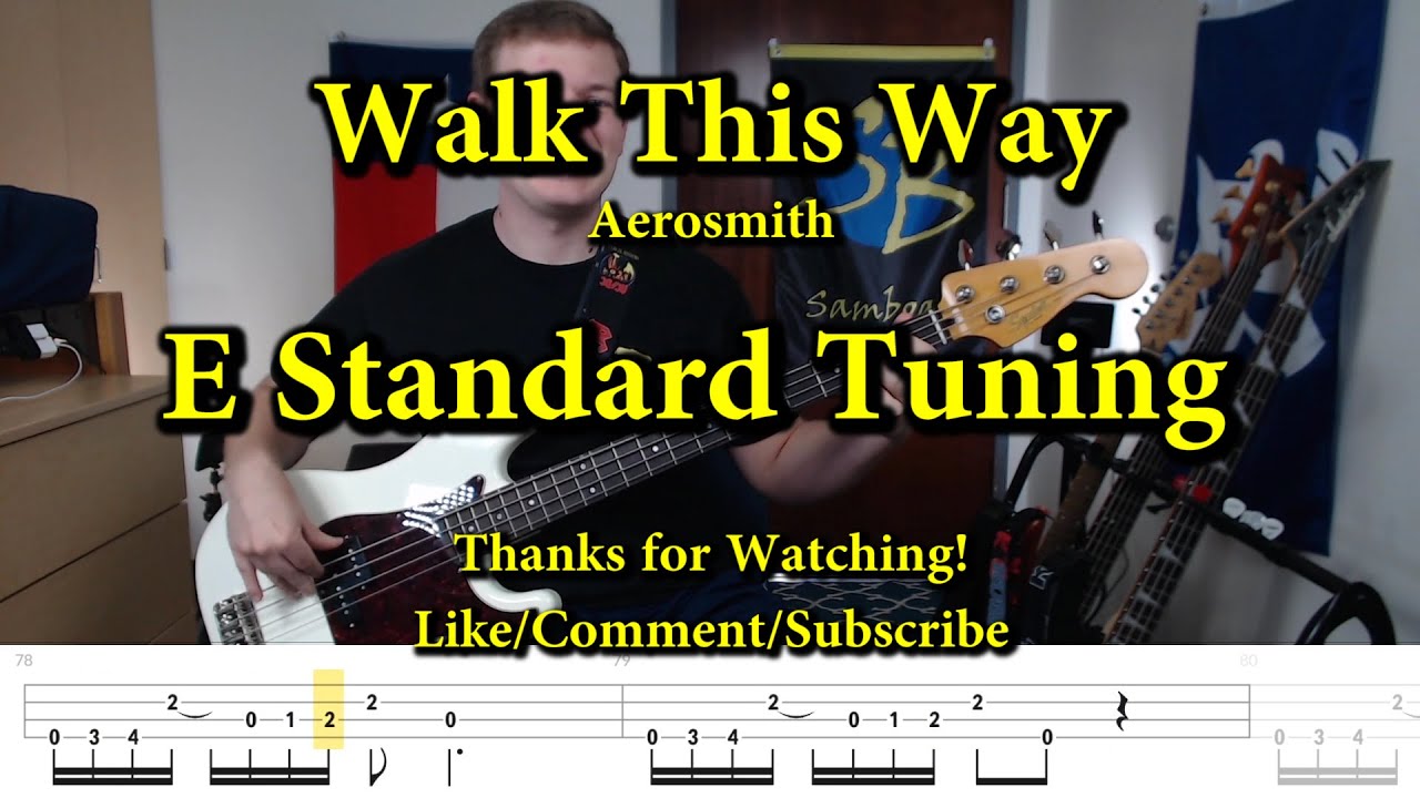 Walk This Way - Aerosmith (Bass Cover with Tabs)
