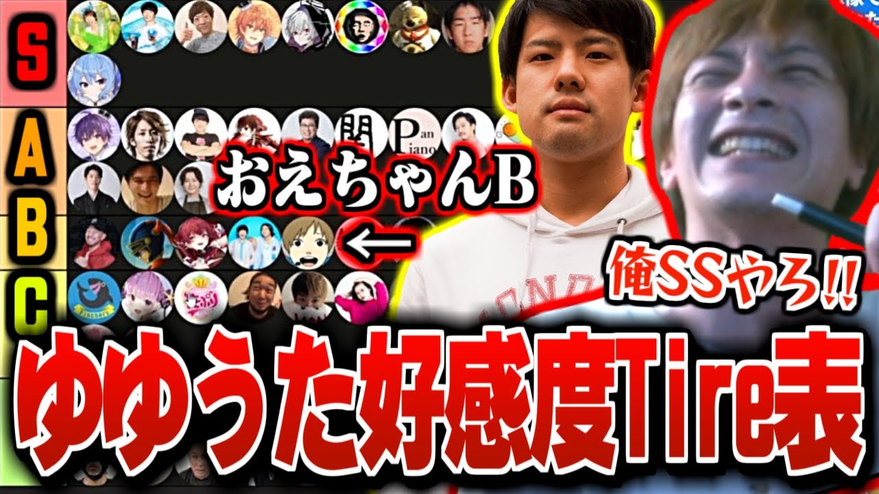 ｢ゆゆうた配信者好感度Tier表｣で自分の順位を確認するおえちゃん【2024/10/04】
