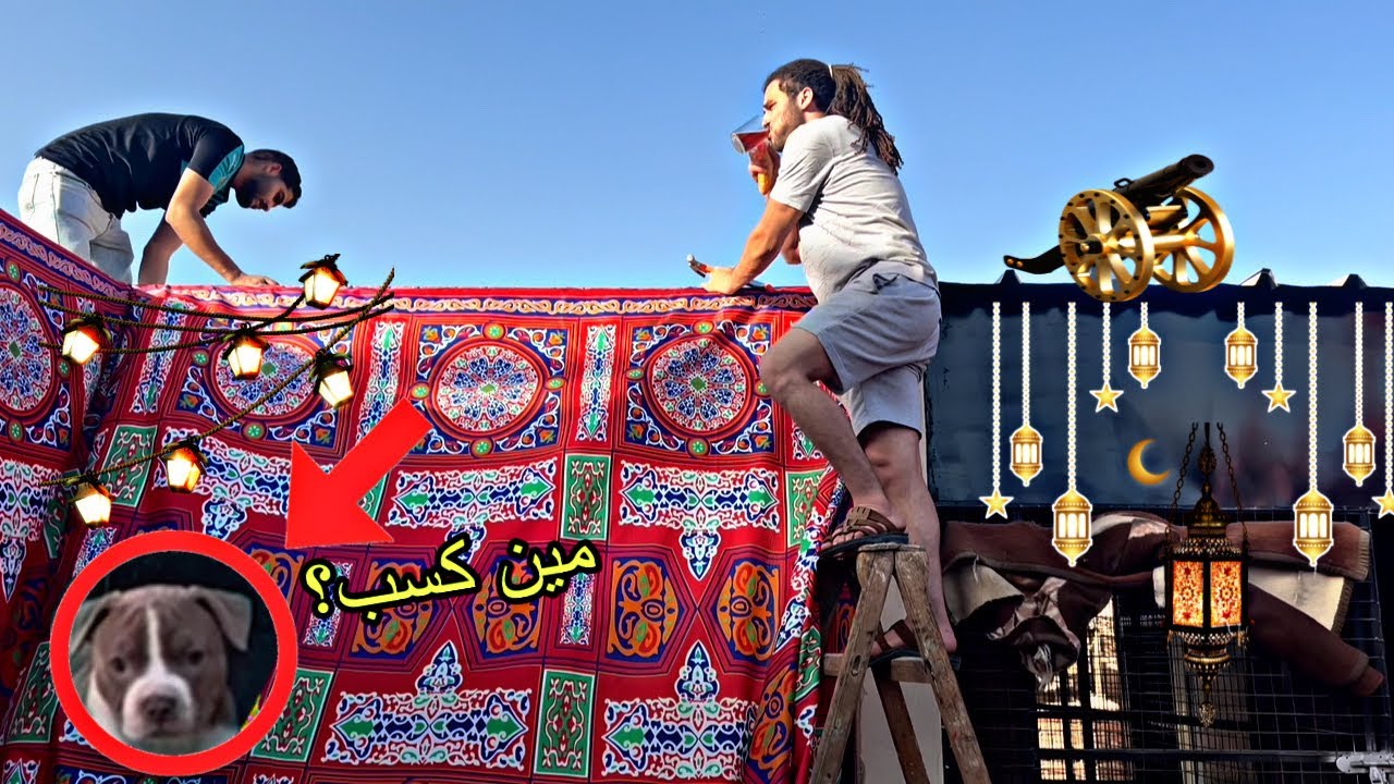 علقت اكبر كمية زينة رمضان ف البلد😍|| مين كسب الكلب؟😱
