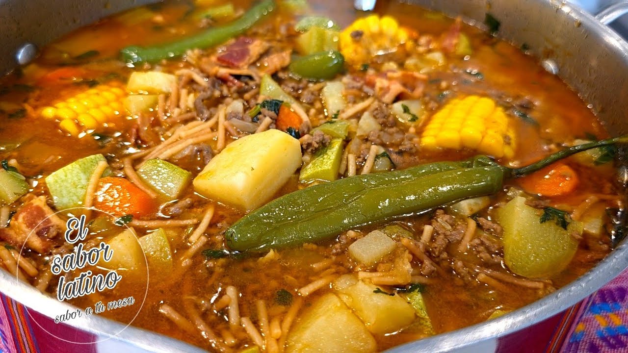 🔴Sopa de Fideo con Carne Molida! Asi se prepara en el Rancho💥