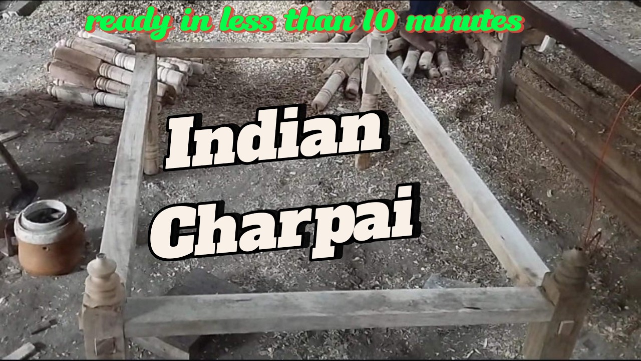 Making Traditional indian simple bed called (khatiya) making complete process