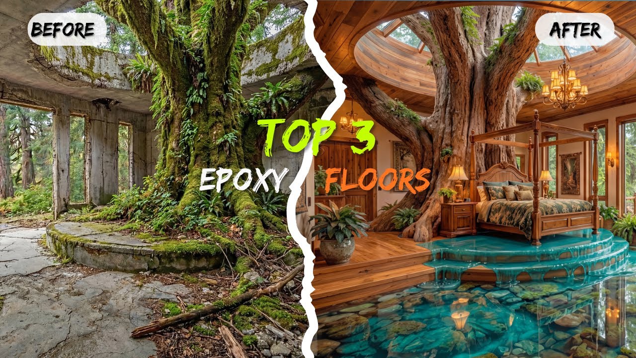 Top 3 Elegant Home Decor Epoxy Flooring Featuring Wood, Stone & Glass for Modern Interiors