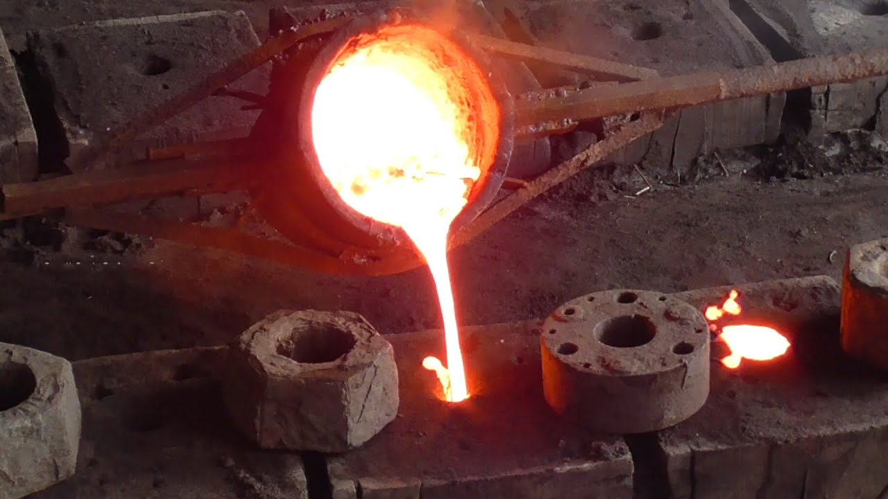 Amazing Casting Metal Melting Furnace with Man Power making of Ornaments / Small Scale IndustrY
