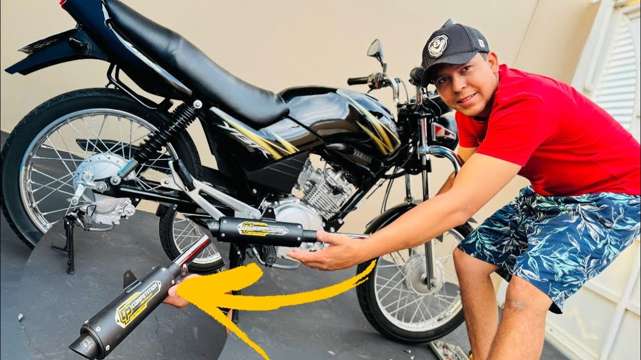 COLOQUEI UM ESCAPAMENTO COMPETITION PRO EXHAUST NA MINHA YBR 125