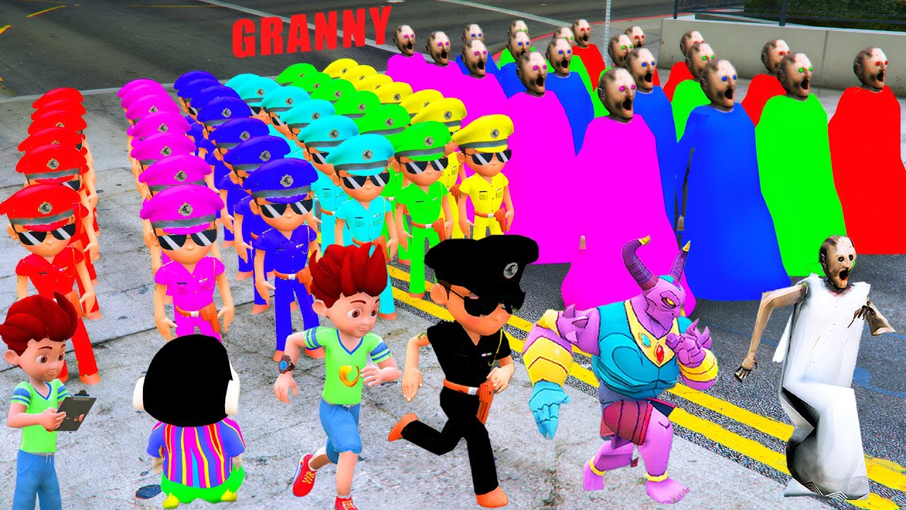 😎👿 1000 Chota Little Singham Save Playground From Granny 🤣 in GTA 5 GTA5 Gameplay
