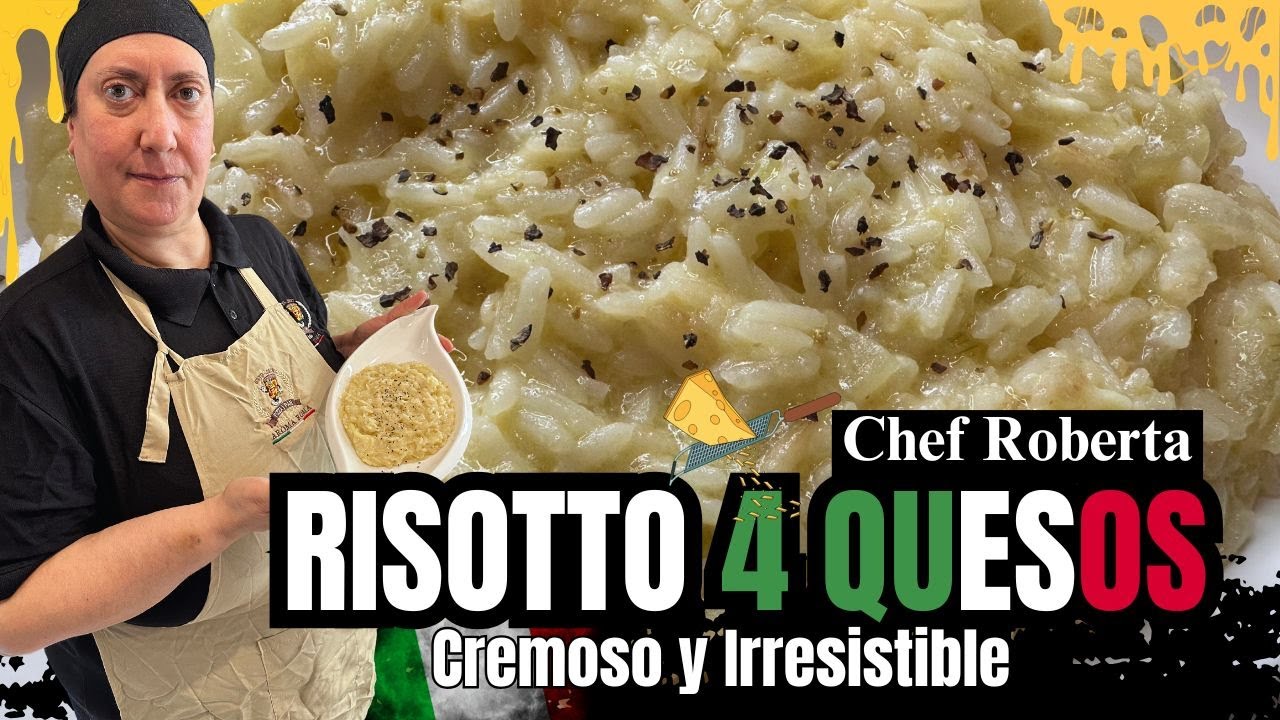 😱🧀 ¡RISOTTO 4 QUESOS! Cremoso, Irresistible y Fácil de Hacer - Receta de Chef Roberta 🇮🇹
