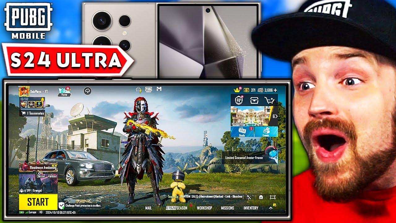Samsung Galaxy S24 Ultra Unboxing and PUBG MOBILE Gameplay Test! 120fps