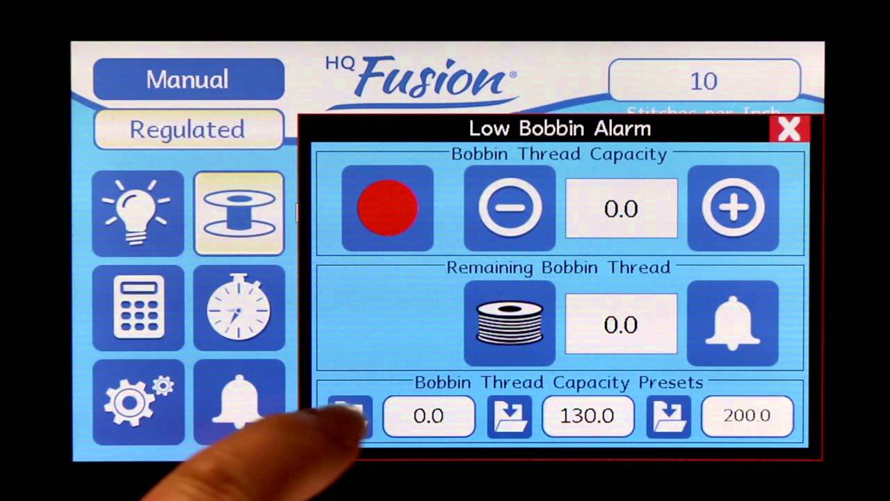 Using the Low-Bobbin Alarm on the HQ Fusion
