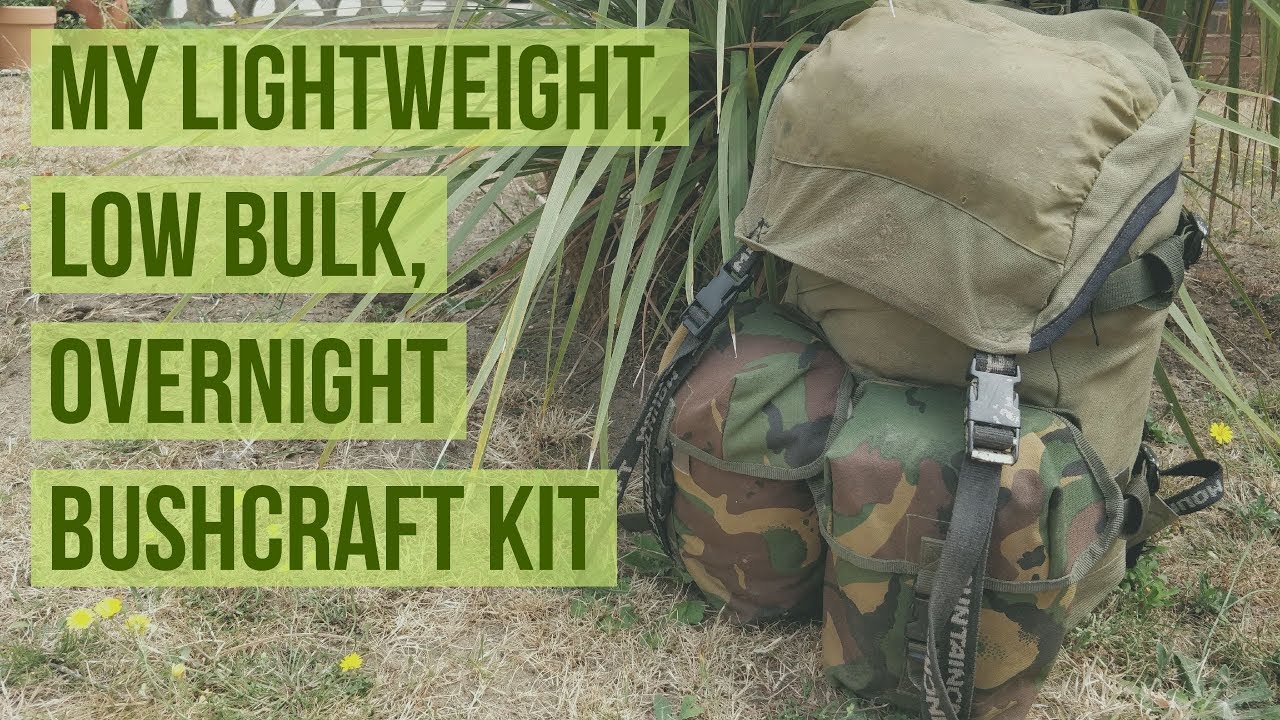 My lightweight, low-bulk, overnight bushcraft kit