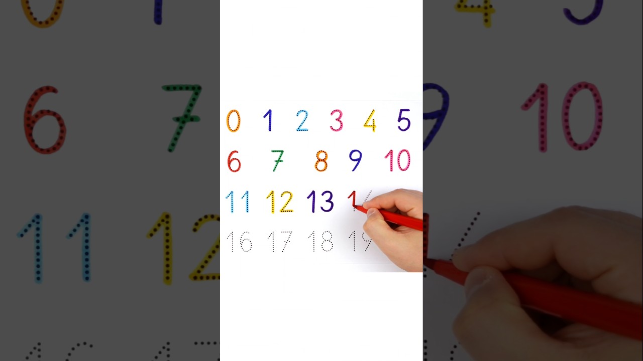 Learn English Numbers 0-20 by Writing | Counting Numbers 0-20 | Educational videos for Toddlers