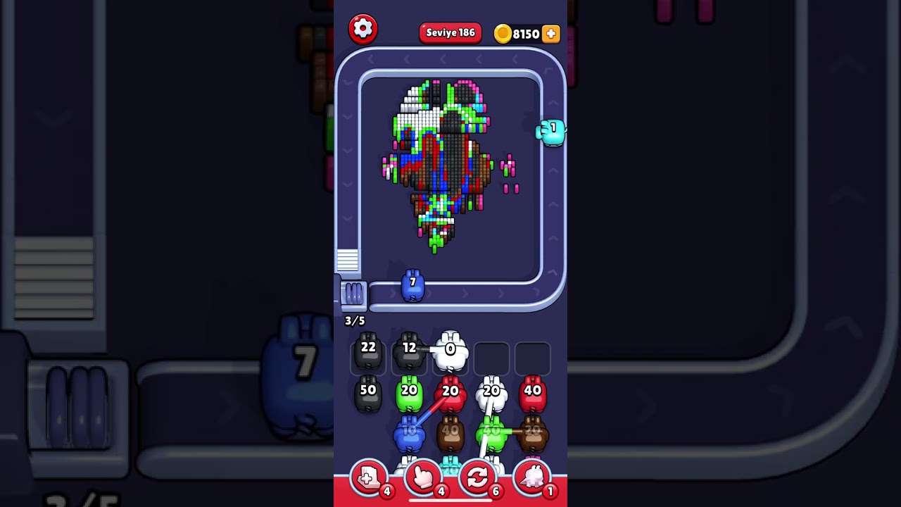 Pixel Flow Level 186 Walkthrough | Easy & Fast Solution 🎮✨