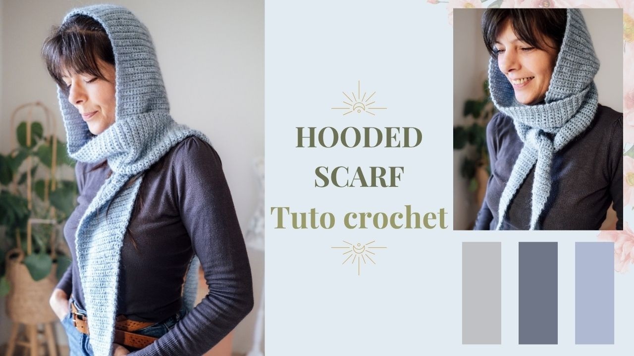 Tuto &Eacute;charpe Capuche au Crochet : Hooded Scarf - Adaptation du Sophie Hood au crochet