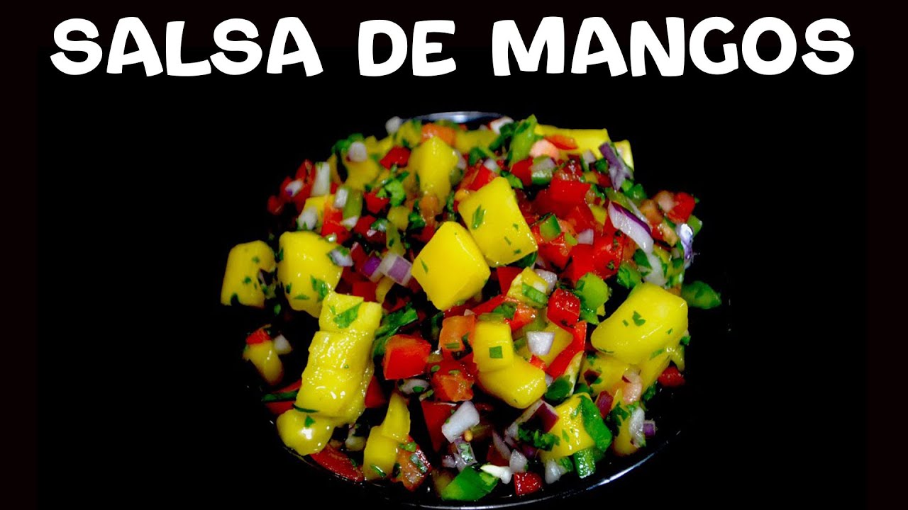 Salsa de mangos para comer con pescado frito o Tacos