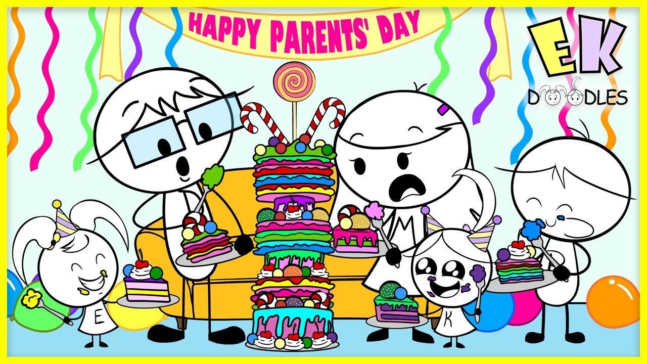 BAKING CHALLENGE for PARENTS' DAY ! EK Doodles bake cakes for Mommy & Daddy!