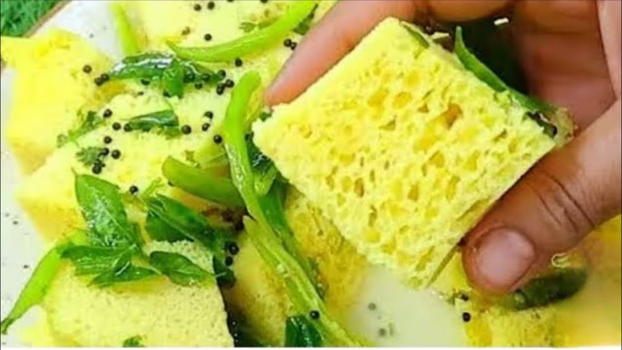 15 मिनट में बनाए बाजार जैसा जालीदार spongy खमण ढोकला /Gujarati Nylon Khaman Dhokla/ Besan ka Dhokla