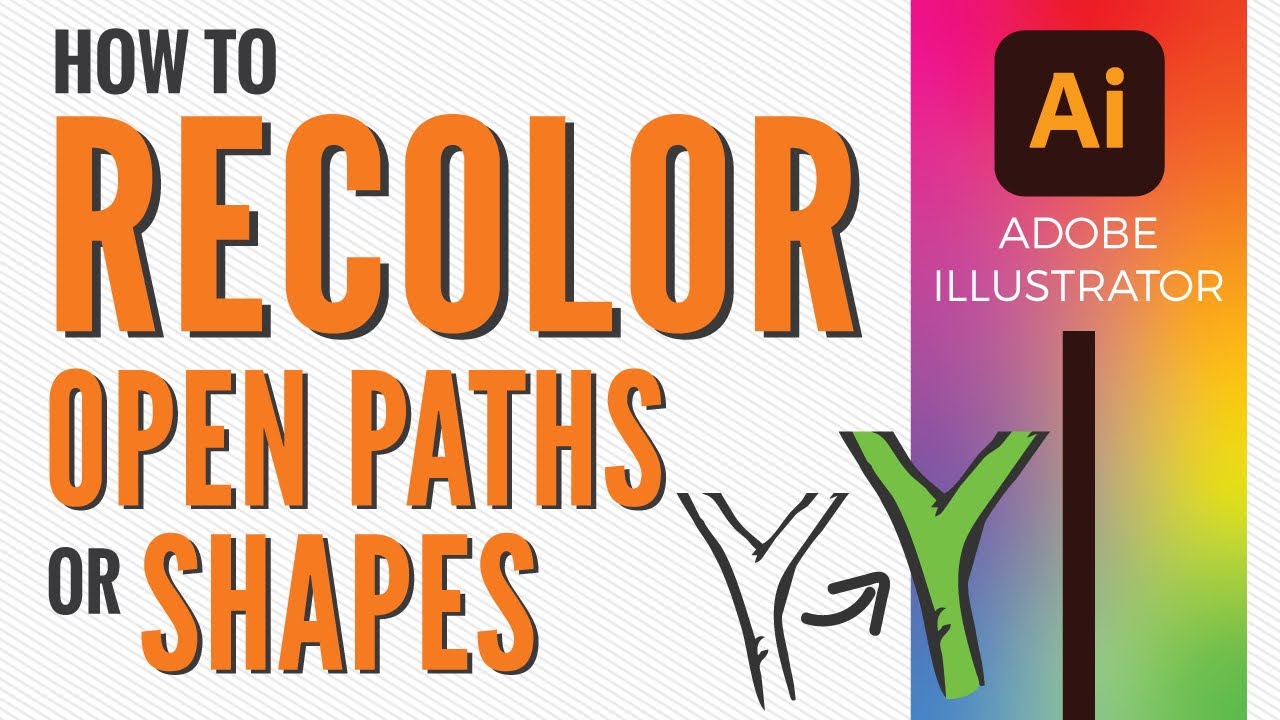 Как перекрасить открытые контуры или фигуры в Adobe Illustrator