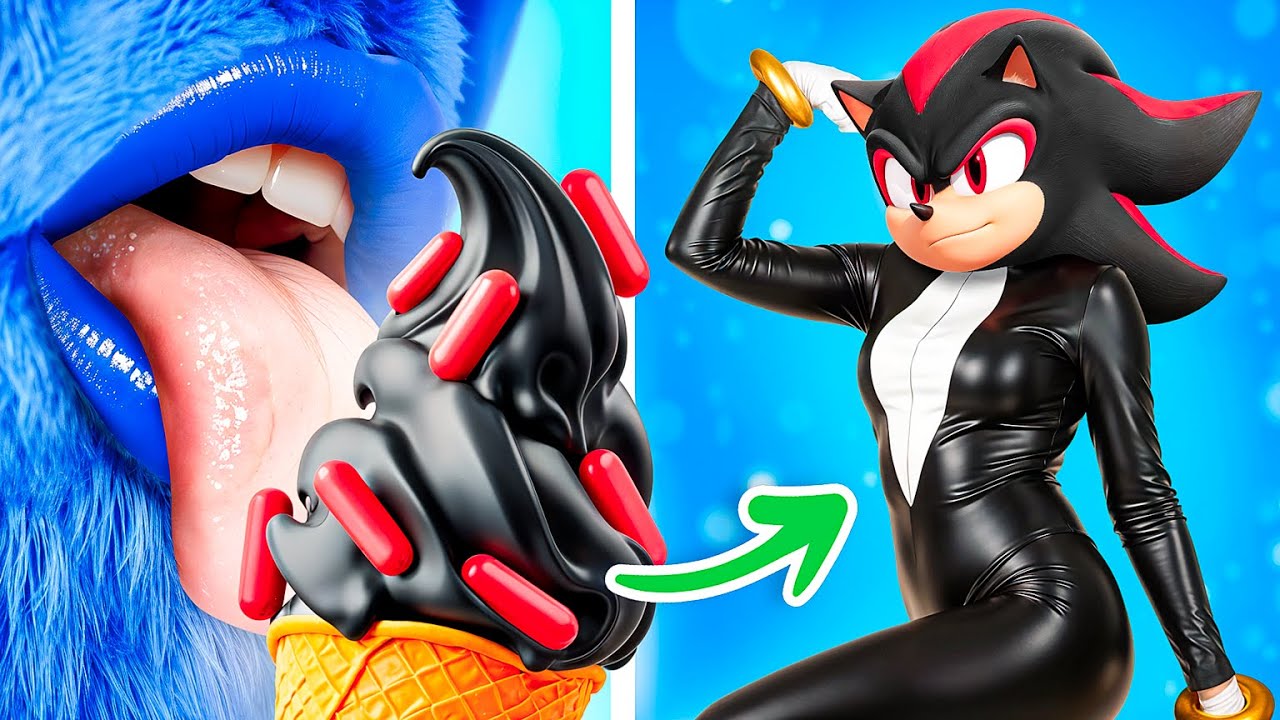 From Sonic To Beauty Shadow Sonic | Makeover in the Movie!