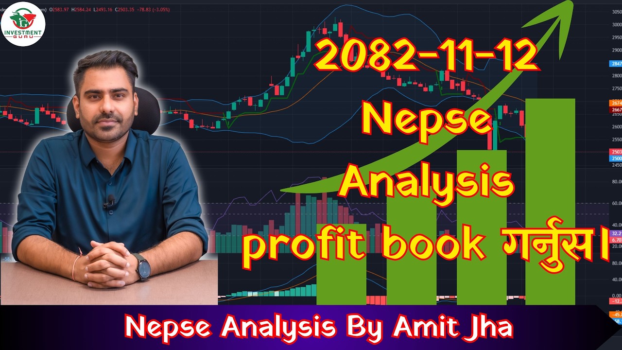 2082-11-12 profit book गर्नुस! | Nepse Analysis by Amit Jha | Investment Guru