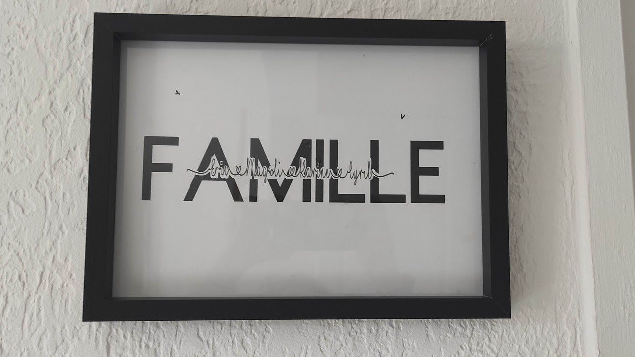Cricut DIY cadre Famille