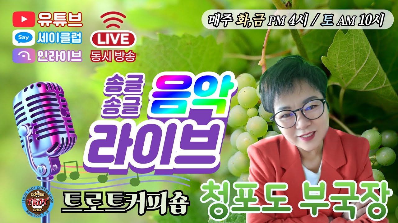 제489회#2월21일#토요일#트로트커피숍#청포도#구독#좋아요#알림설정#홍보방송