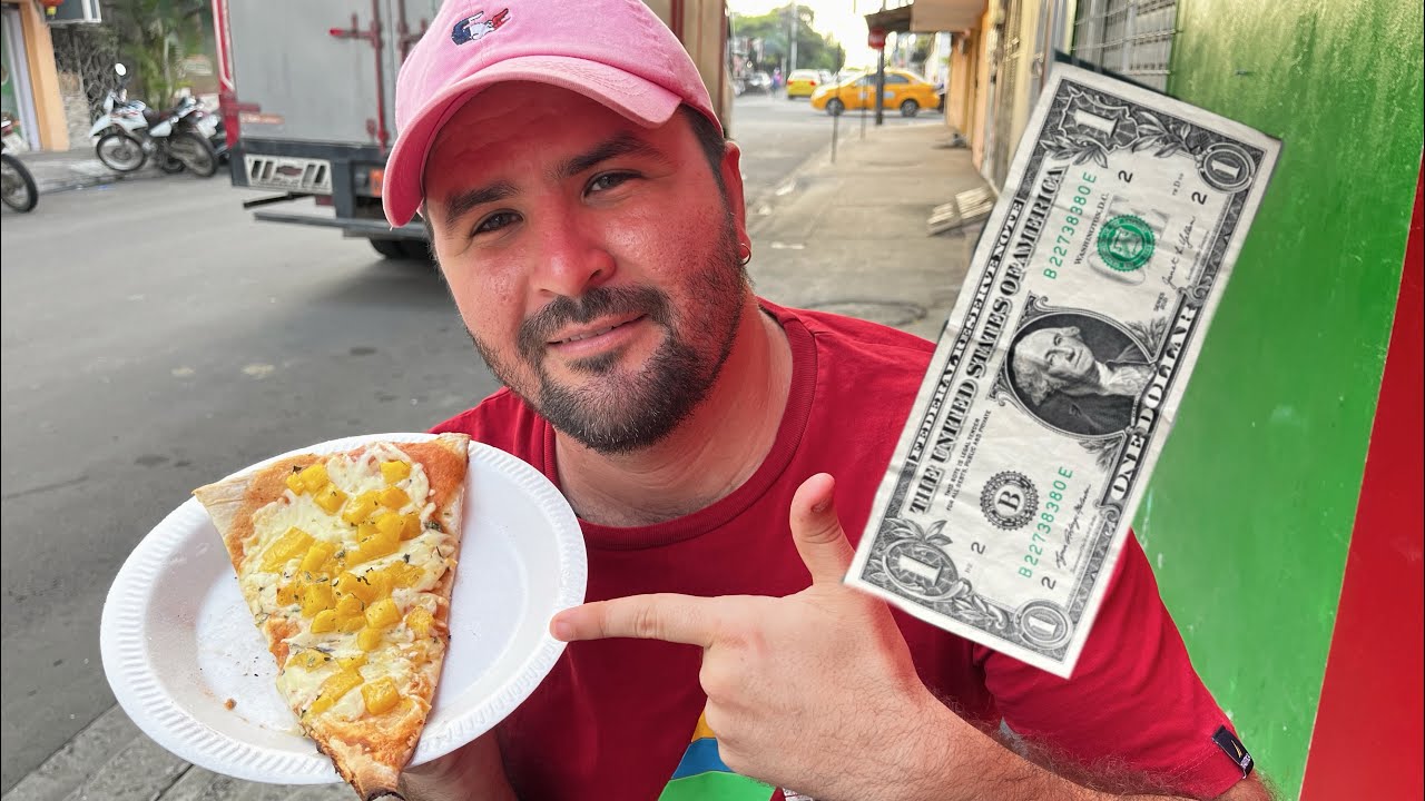 PROBANDO PIZZA DE $1 🍕 | Ecuador 🇪🇨 