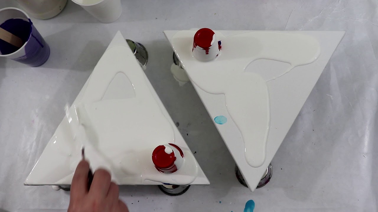 (192) My first flip and drag! Acrylic pouring video