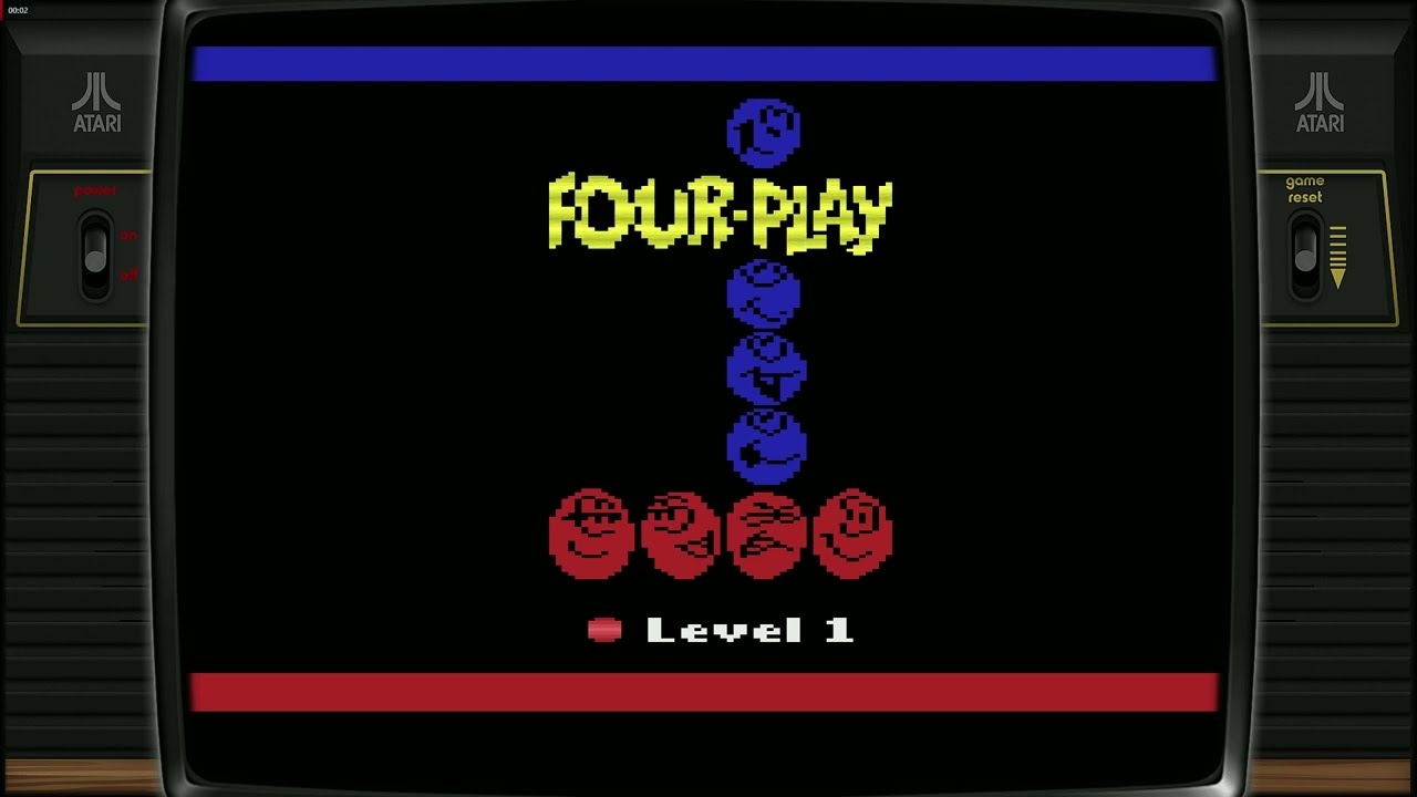 Four-Play (Atari 2600) Gameplay | Classic Connect Four Strategy on a Retro Console