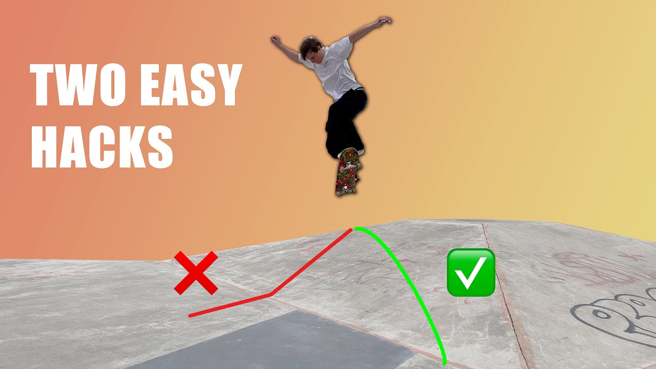 How to ollie over a hip EASY! (Backside) - skateboarding tutorial